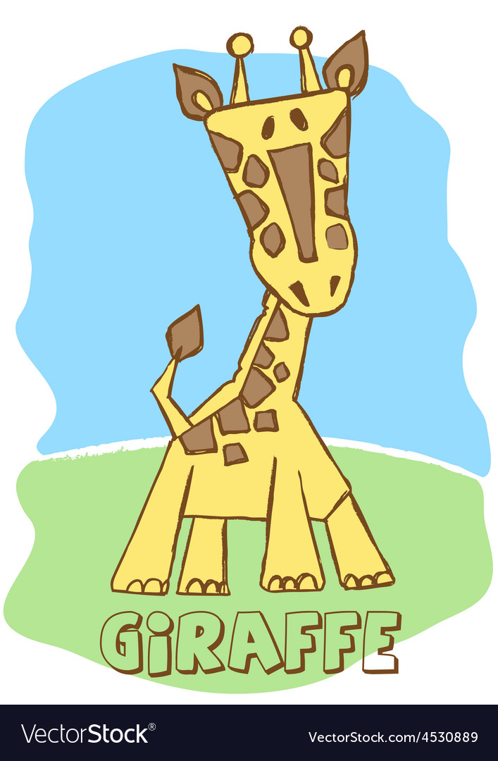 Cute giraffe Royalty Free Vector Image - VectorStock