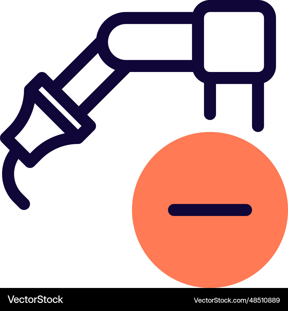 Disabling an automated mechanical arms function Vector Image
