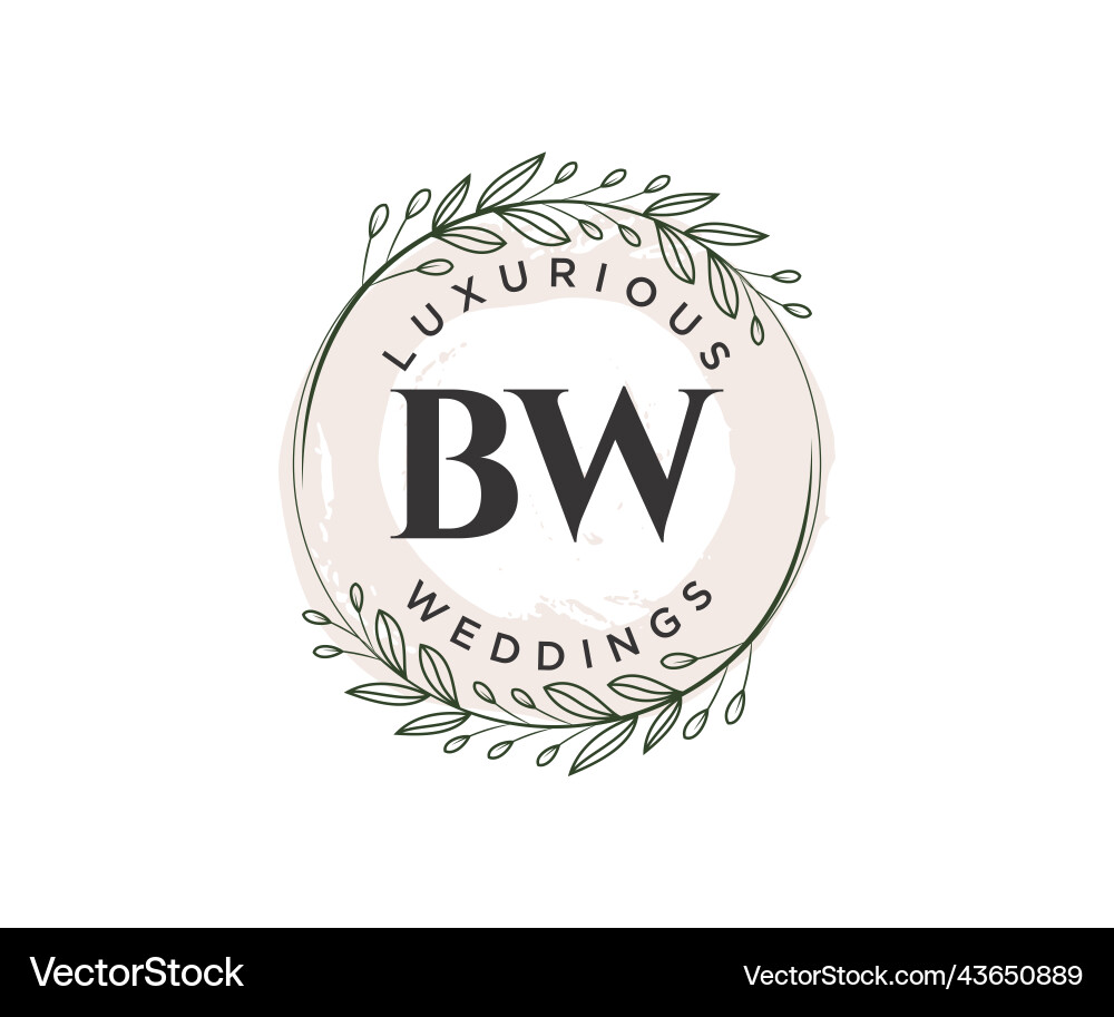 Initials letter wedding monogram logos Royalty Free Vector