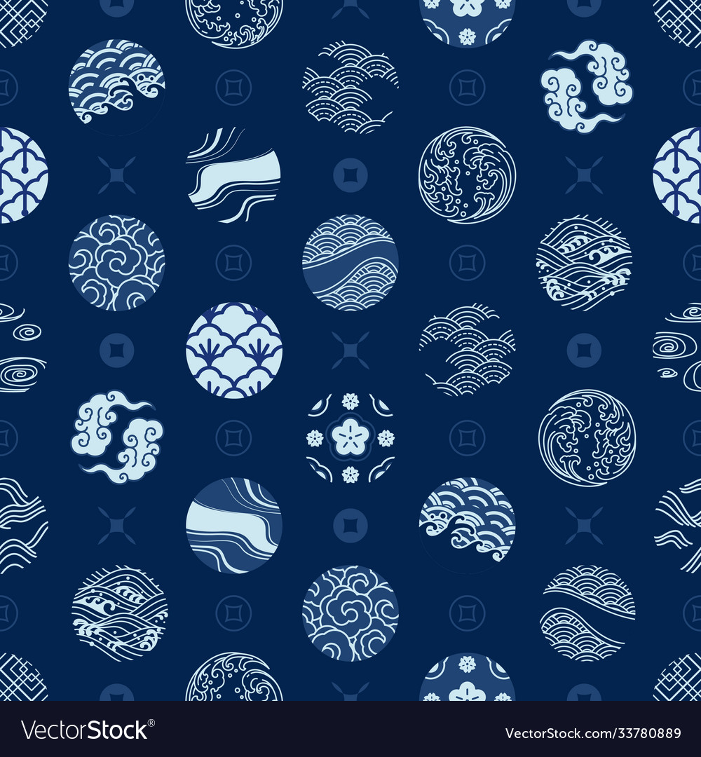 Japan seamless pattern tradition vintage vector image Japan seamless pattern tradition vintage