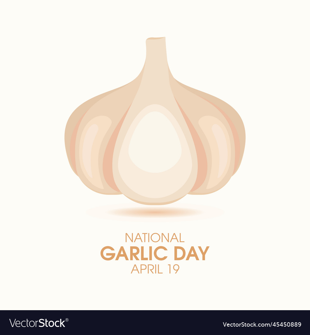 National garlic day poster Royalty Free Vector Image