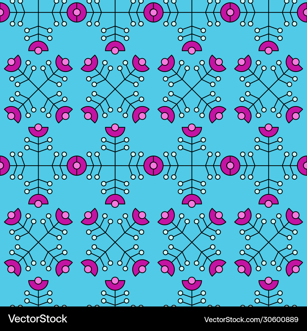 Seamless pattern with abstract flowers Royalty Free Vector