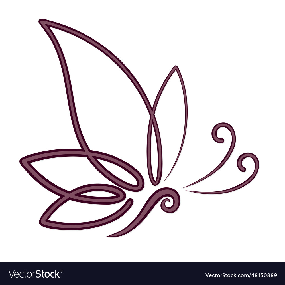 Symbol of red butterfly Royalty Free Vector Image