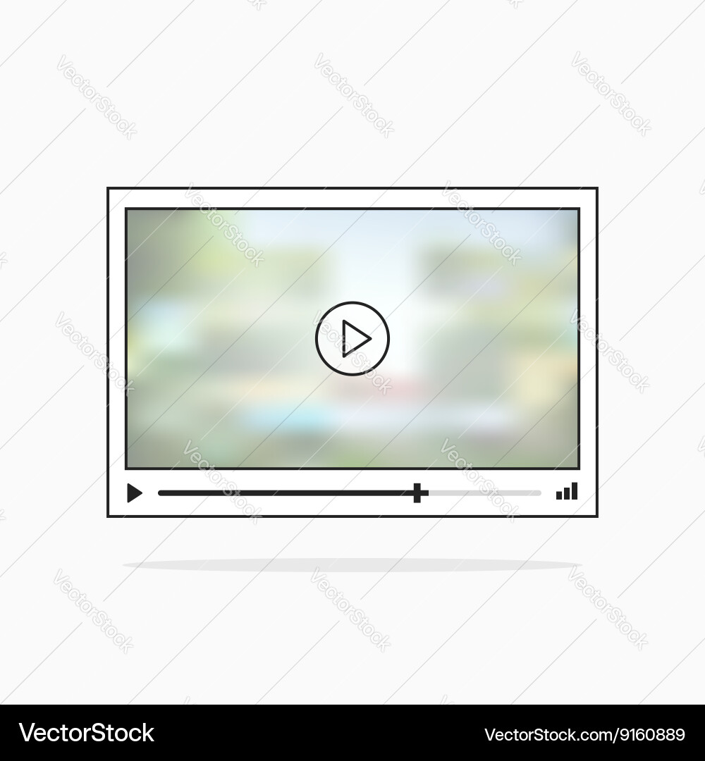 Video player icon Royalty Free Vector Image - VectorStock