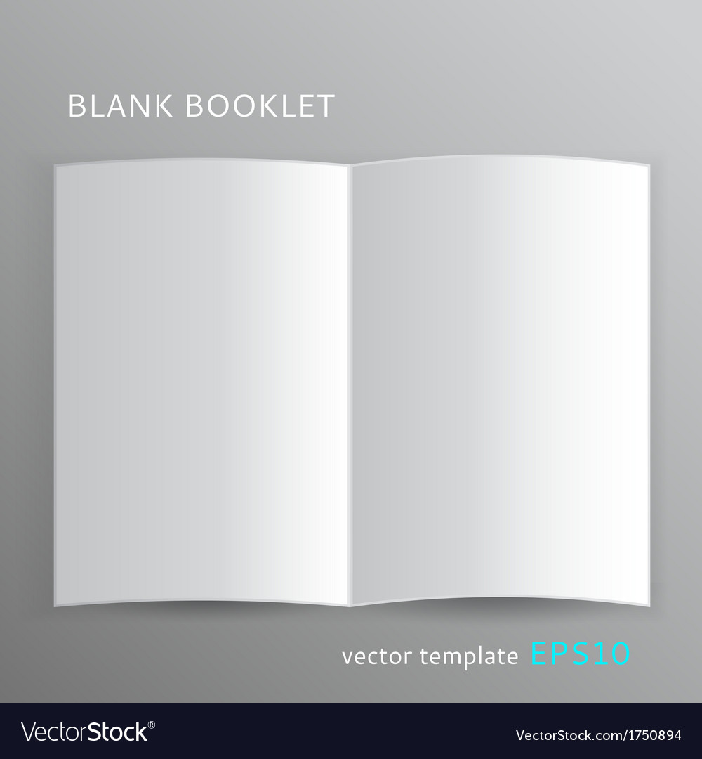 Blank booklet Royalty Free Vector Image - VectorStock