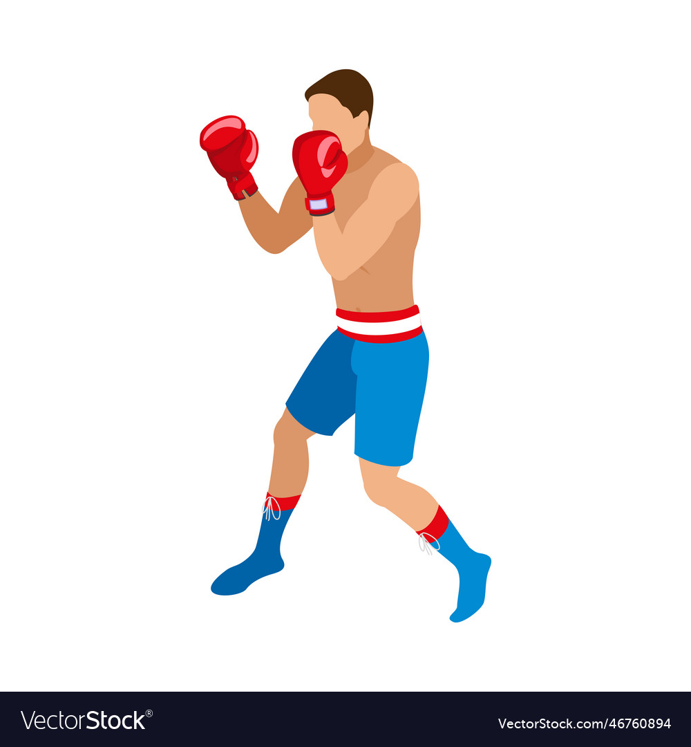 Boxer isometric Royalty Free Vector Image - VectorStock