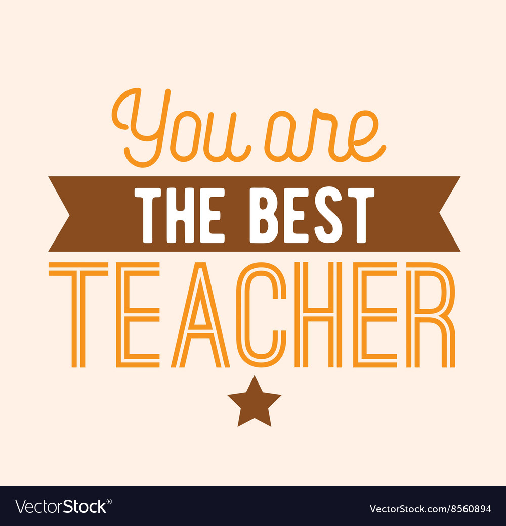 Happy teachers day typography Royalty Free Vector Image