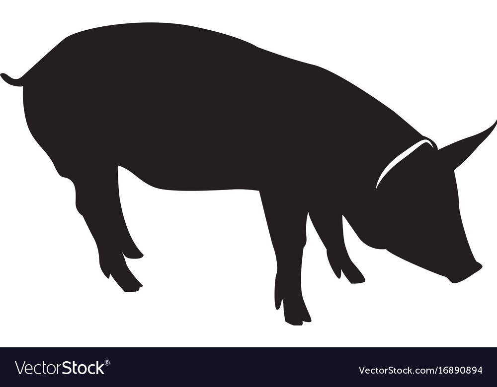 Download Isolated pig silhouette Royalty Free Vector Image