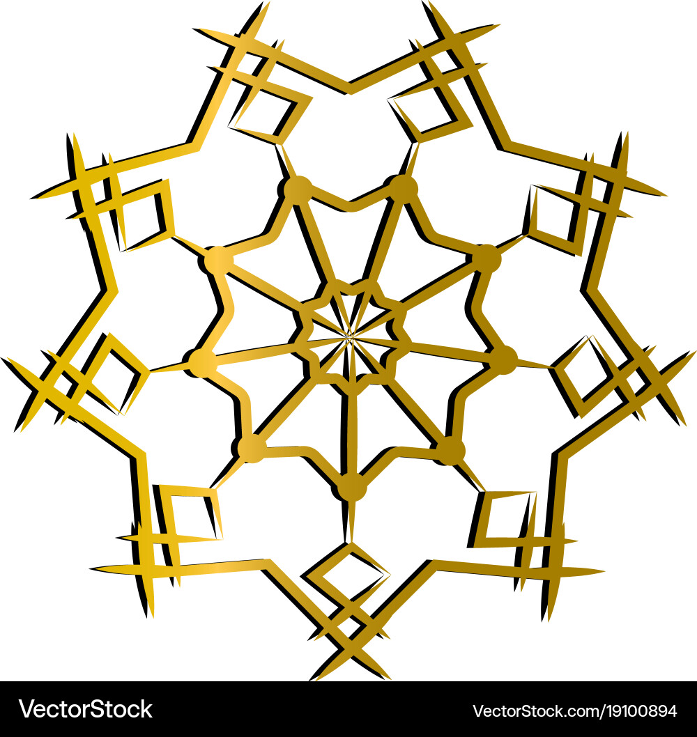 Isolated snowflake Royalty Free Vector Image - VectorStock