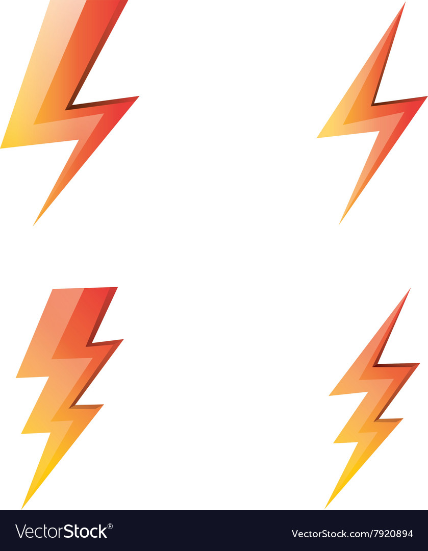 Lightning Icons Set Royalty Free Vector Image - Vectorstock