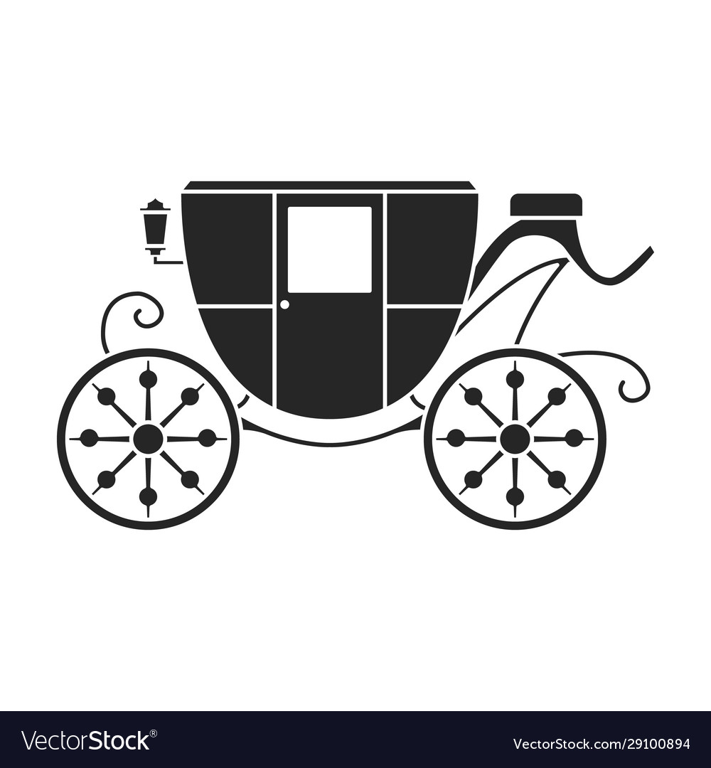 Retro brougham iconblacksimple Royalty Free Vector Image