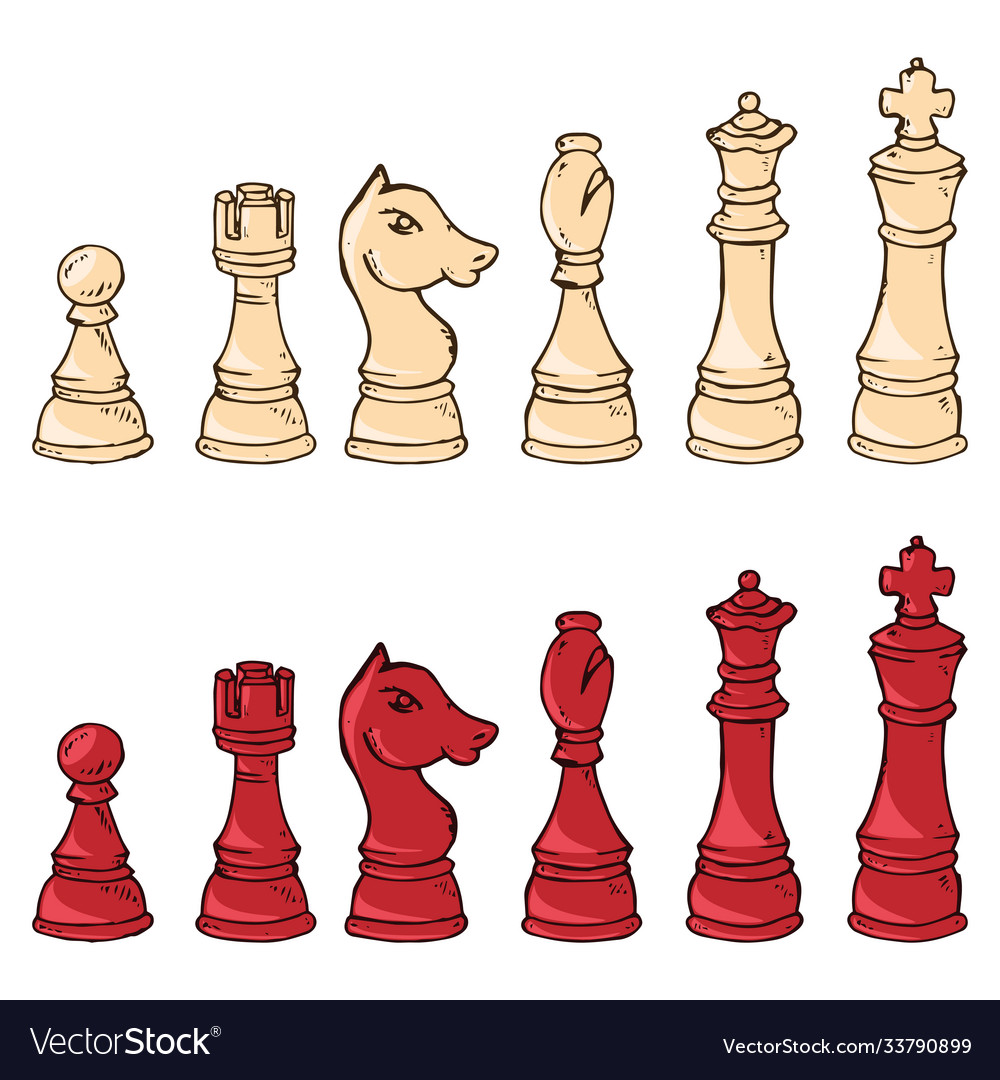 Chess pieces set Royalty Free Vector Image - VectorStock