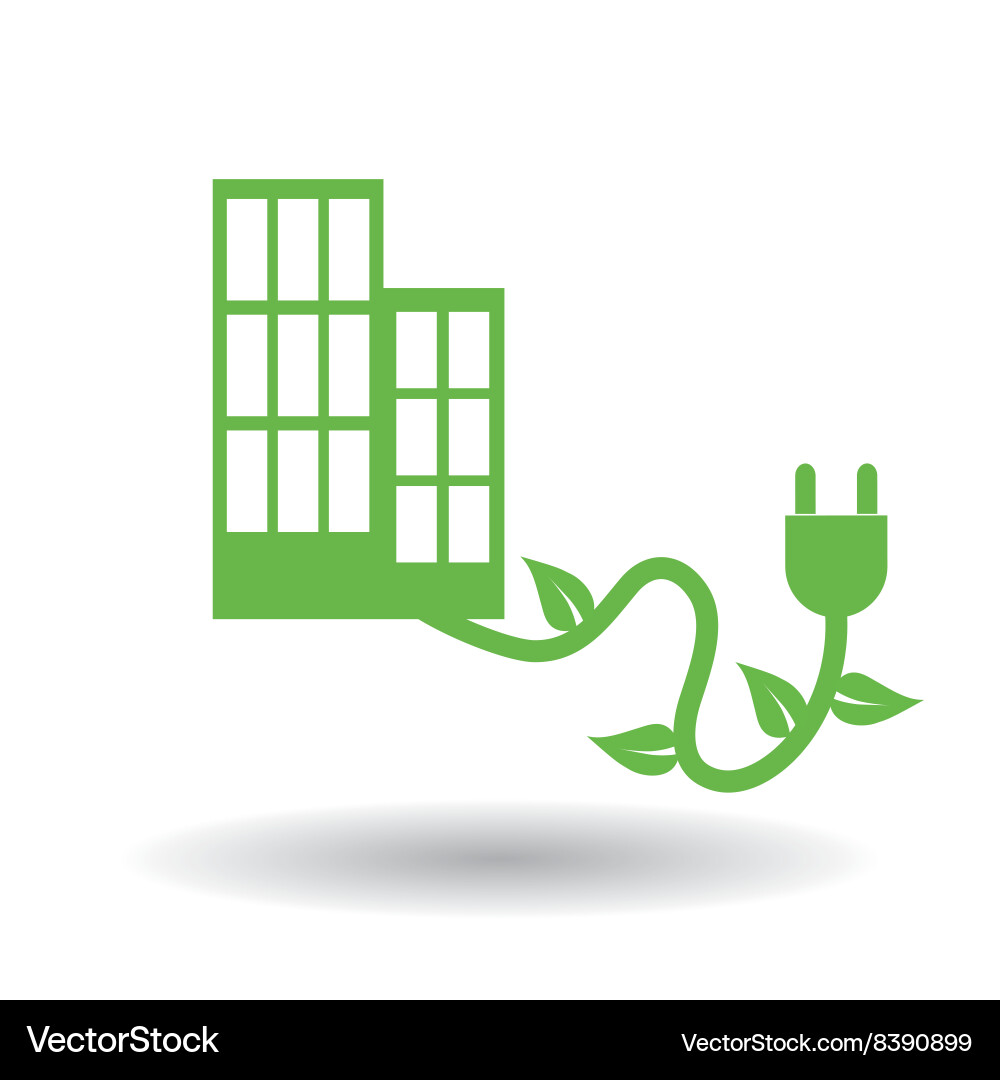 Eco plug design Royalty Free Vector Image - VectorStock