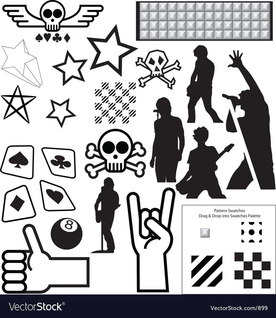 Download Punk pack Royalty Free Vector Image - VectorStock