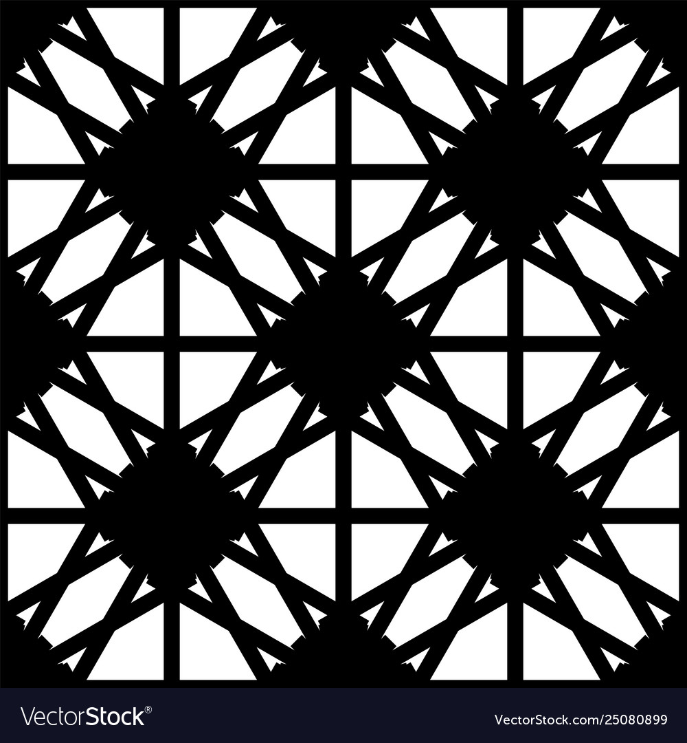 Seamless geometric black and white abstract Vector Image