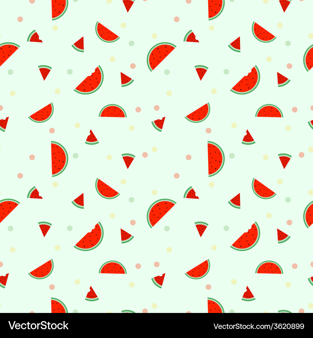 Seamless pattern with watermelons Royalty Free Vector Image