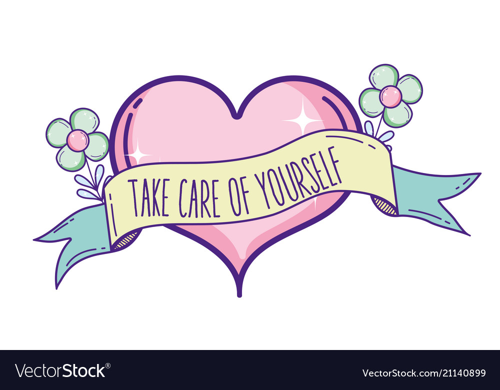 take-care-of-yourself-quote-royalty-free-vector-image