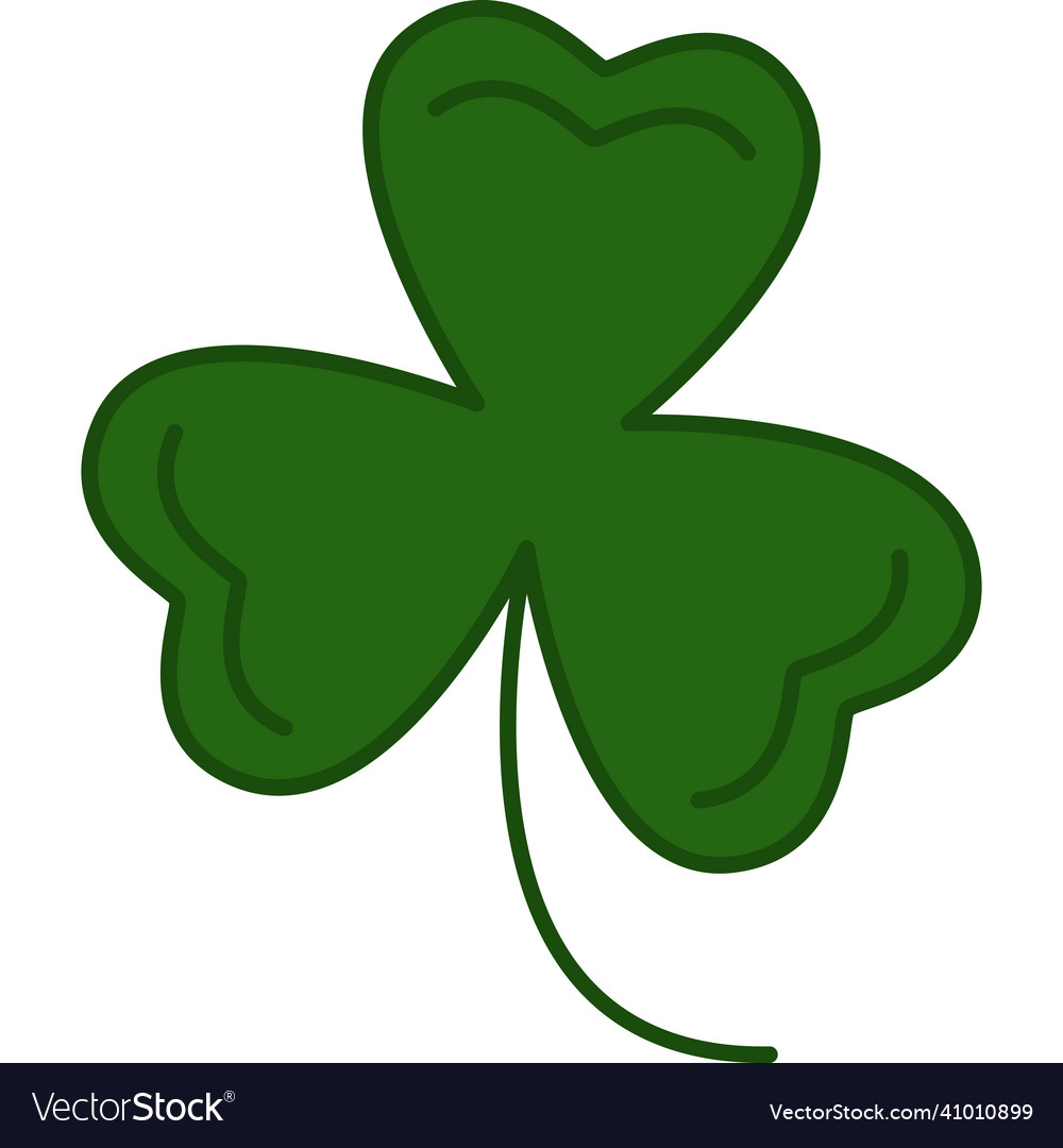 Three leaf clover filled outline icon