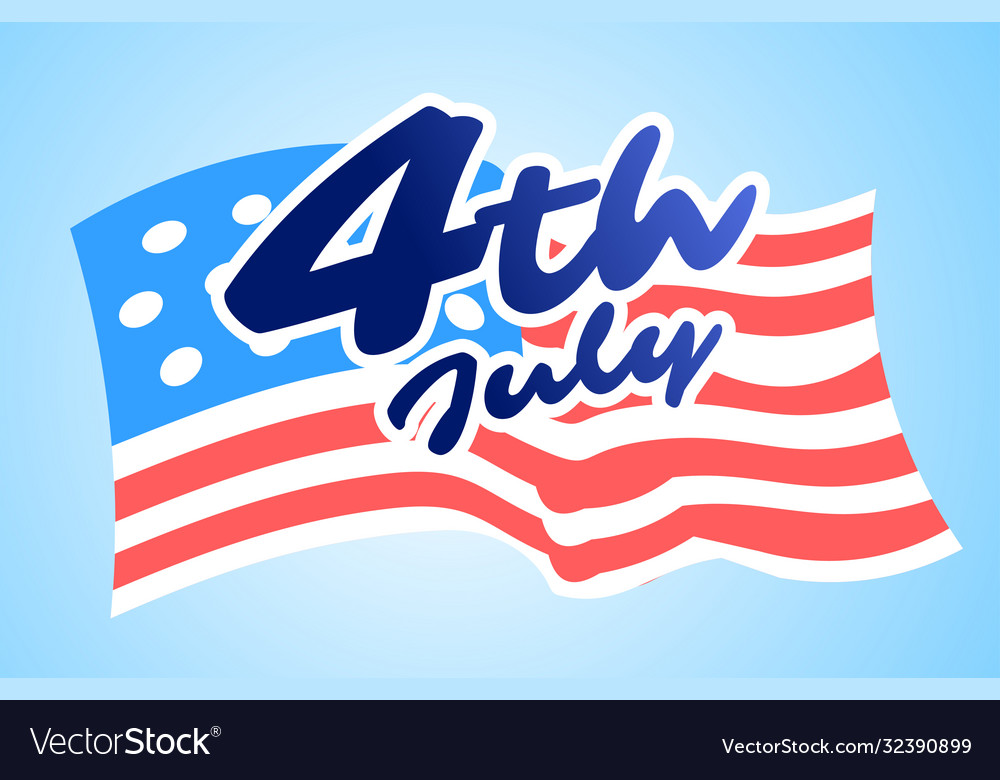 United states flag american independence day vector image United states flag american independence day