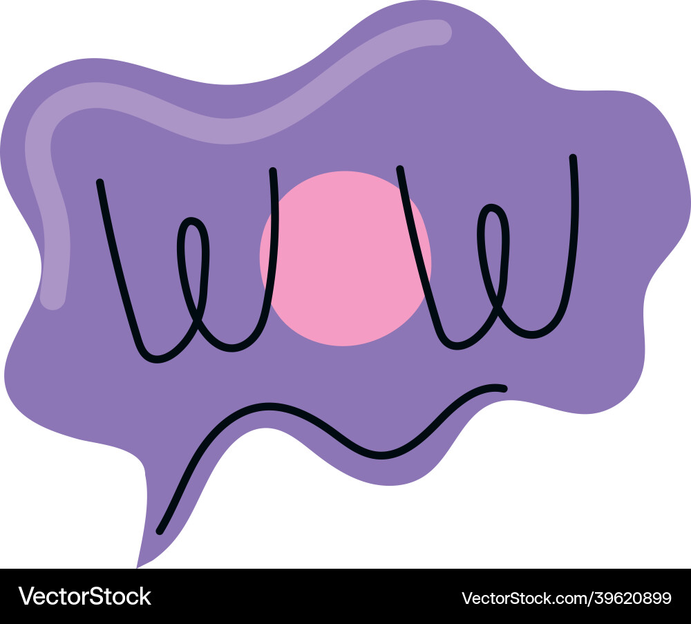 Wow lettering design Royalty Free Vector Image