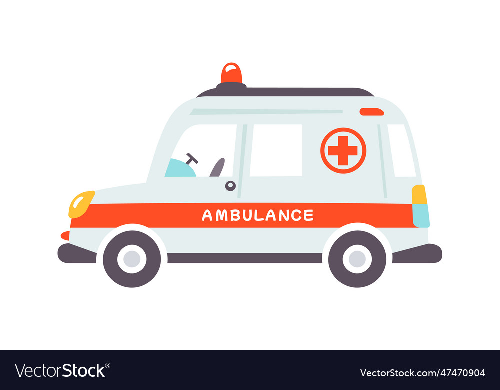 Ambulance medical vehicle Royalty Free Vector Image