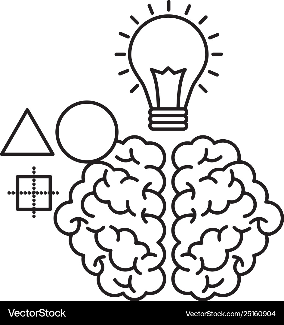 Brain creativity idea Royalty Free Vector Image