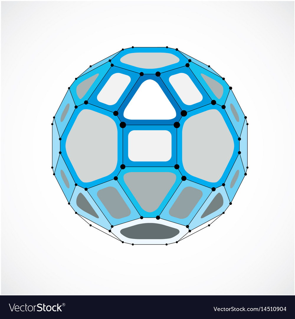 Dimensional Wireframe Low Poly Object Spherical Vector Image Dimensional Wireframe Low Poly Object Spherical Vector Image
