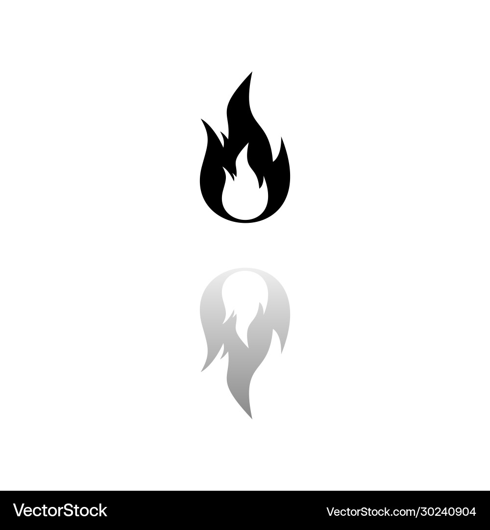 Fire icon flat Royalty Free Vector Image - VectorStock