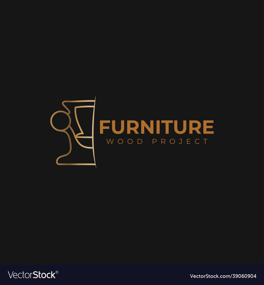 Furniture logo sofa chair icon modern luxury Vector Image