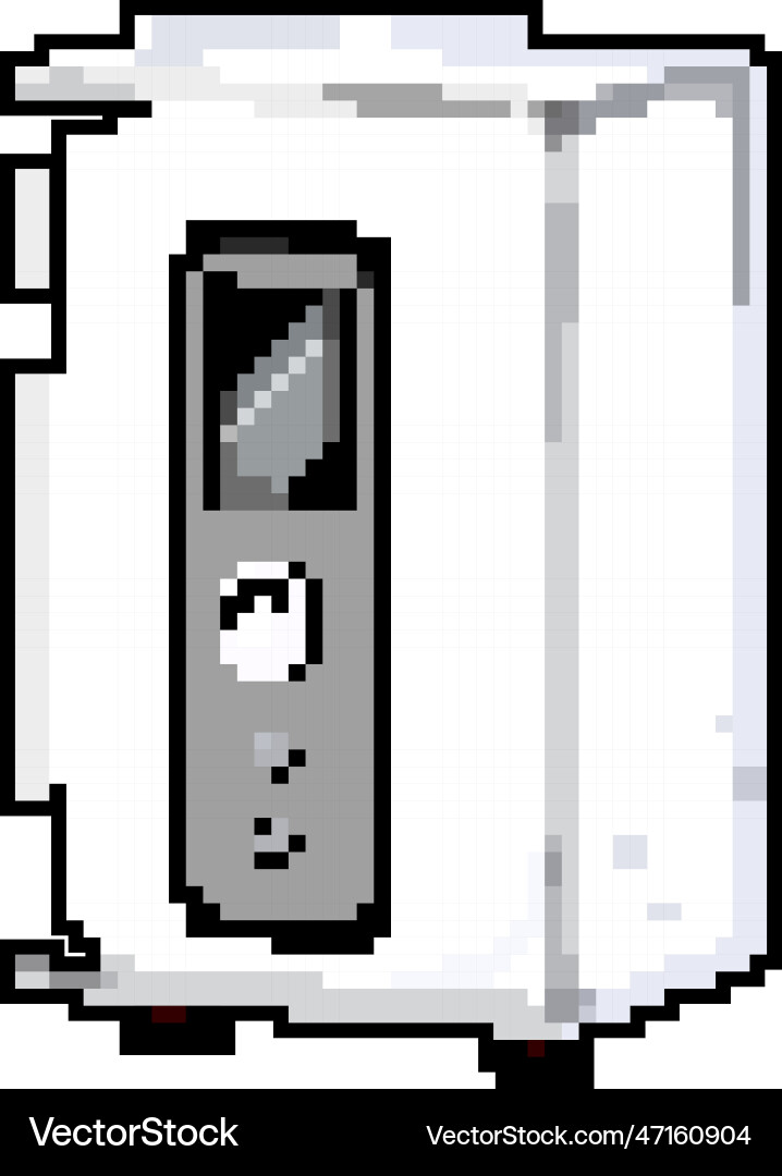 Gas water boiler game pixel art Royalty Free Vector Image
