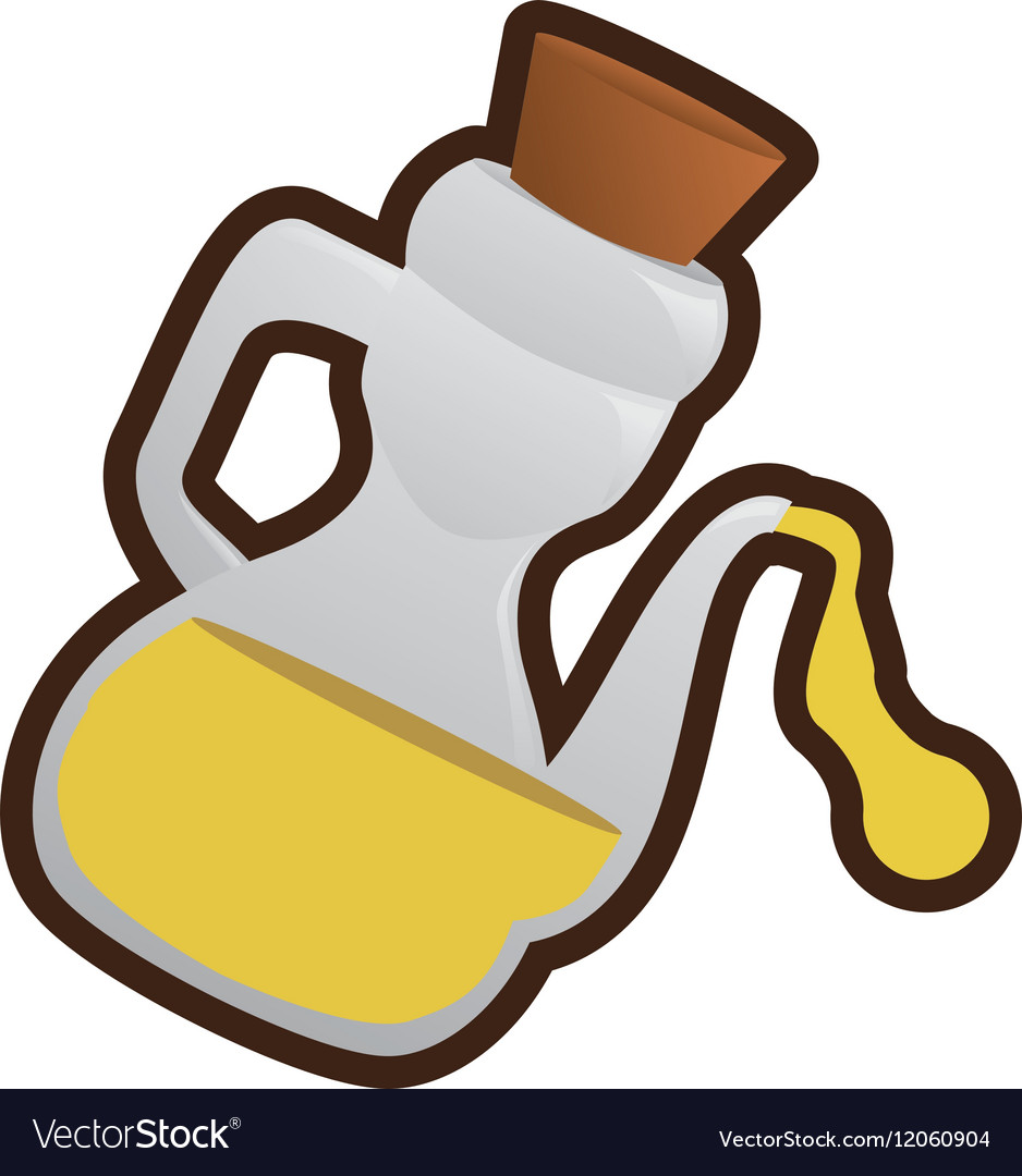 Olive oil bottle cork cooking icon Royalty Free Vector Image