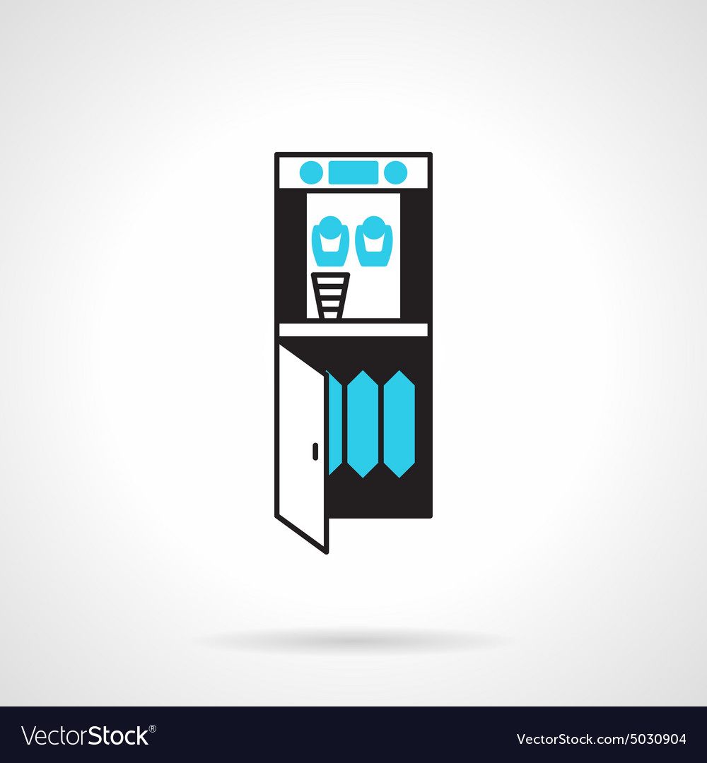 Purifier water cooler flat icon Royalty Free Vector Image