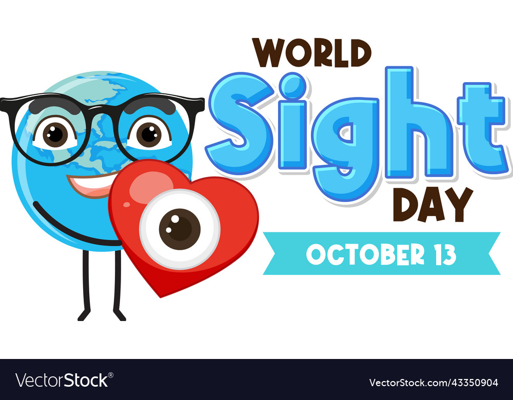 World sight day poster template Royalty Free Vector Image