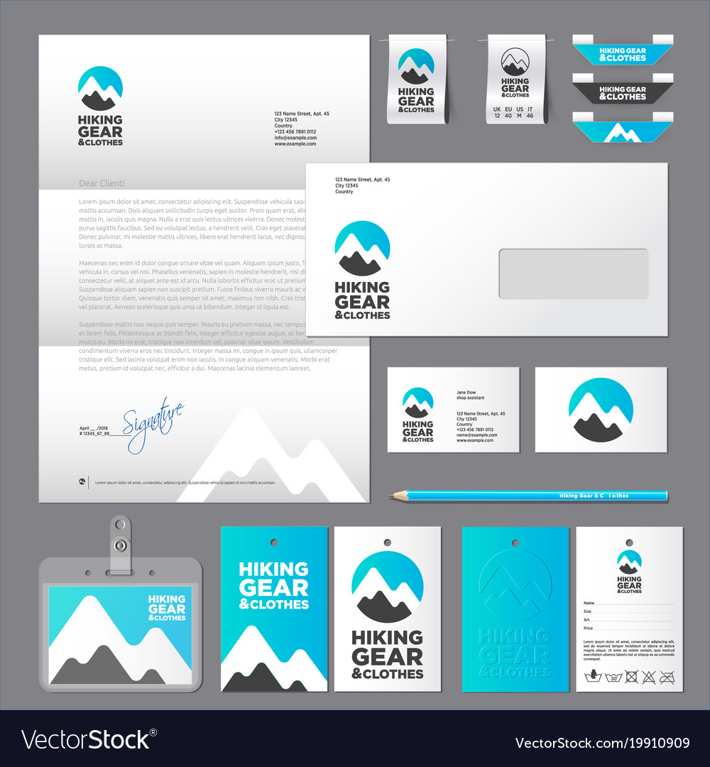 Hiking Sport Wear Logo Royalty Free Vector Image