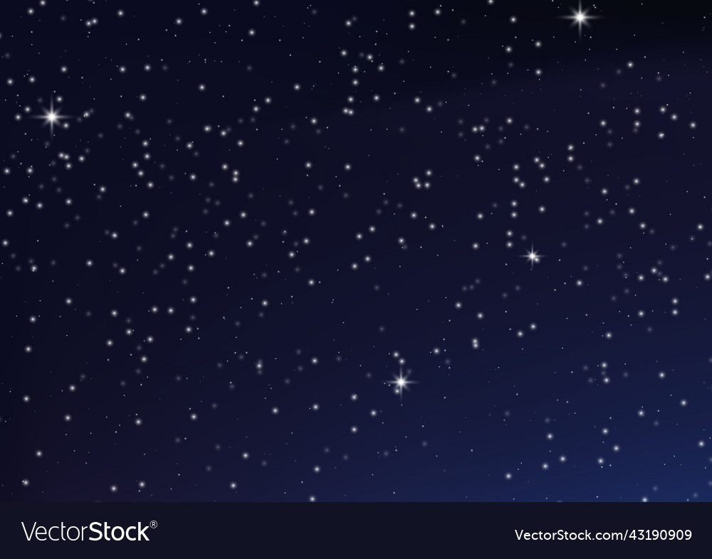 Night blue starry sky star galaxy background Vector Image
