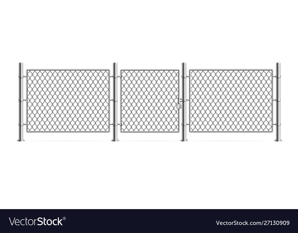 Realistic Detailed 3d Metal Fence Wire Mesh Vector Image