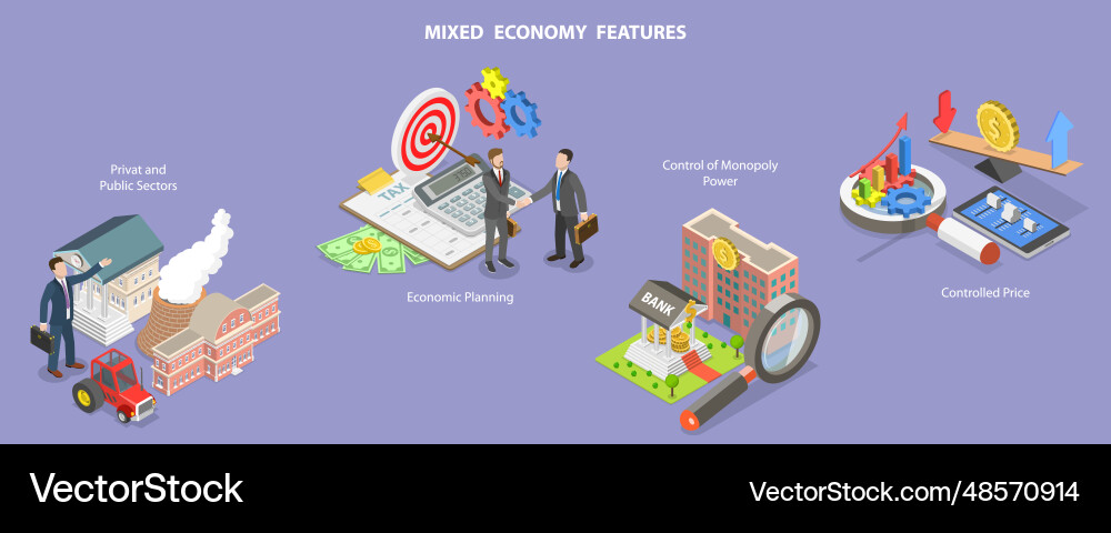 3d isometric flat conceptual Royalty Free Vector Image