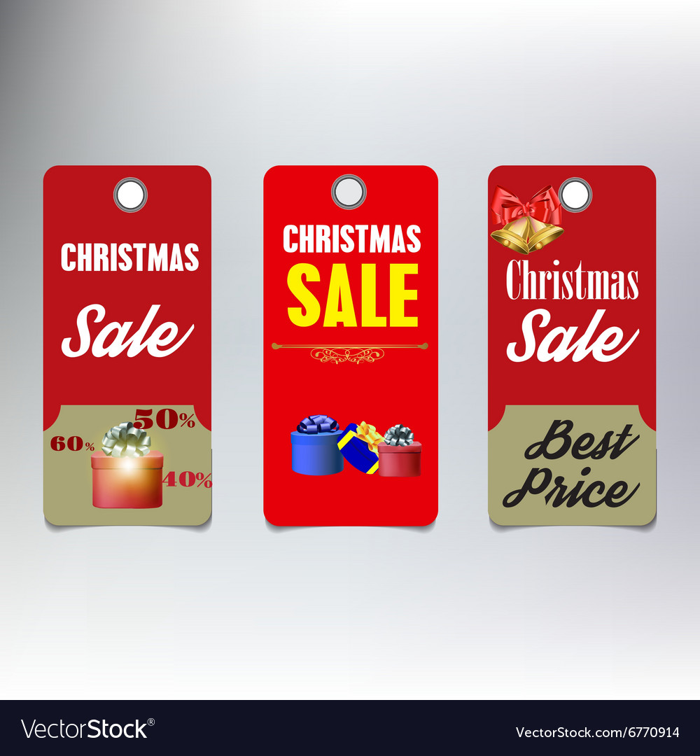 Christmas labels Royalty Free Vector Image - VectorStock