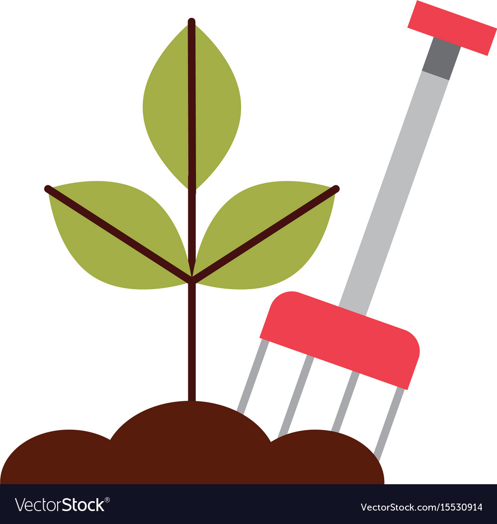 Farm rake with ground Royalty Free Vector Image