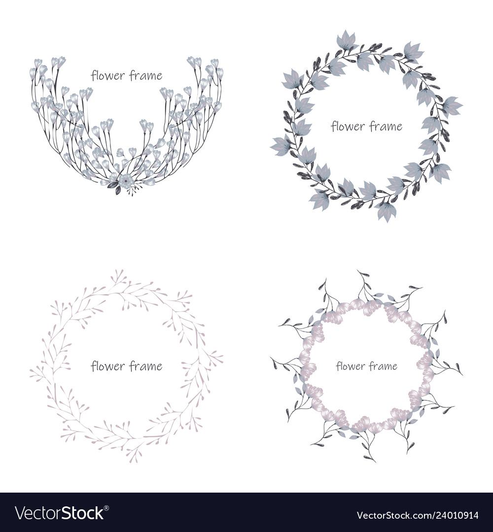 Floral elementscolorful collection Royalty Free Vector Image