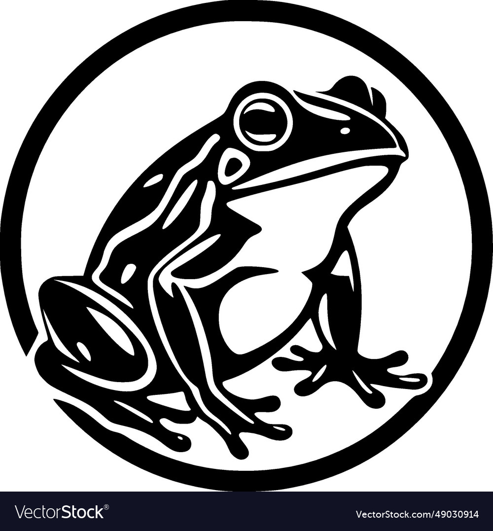 Frog - black and white isolated icon