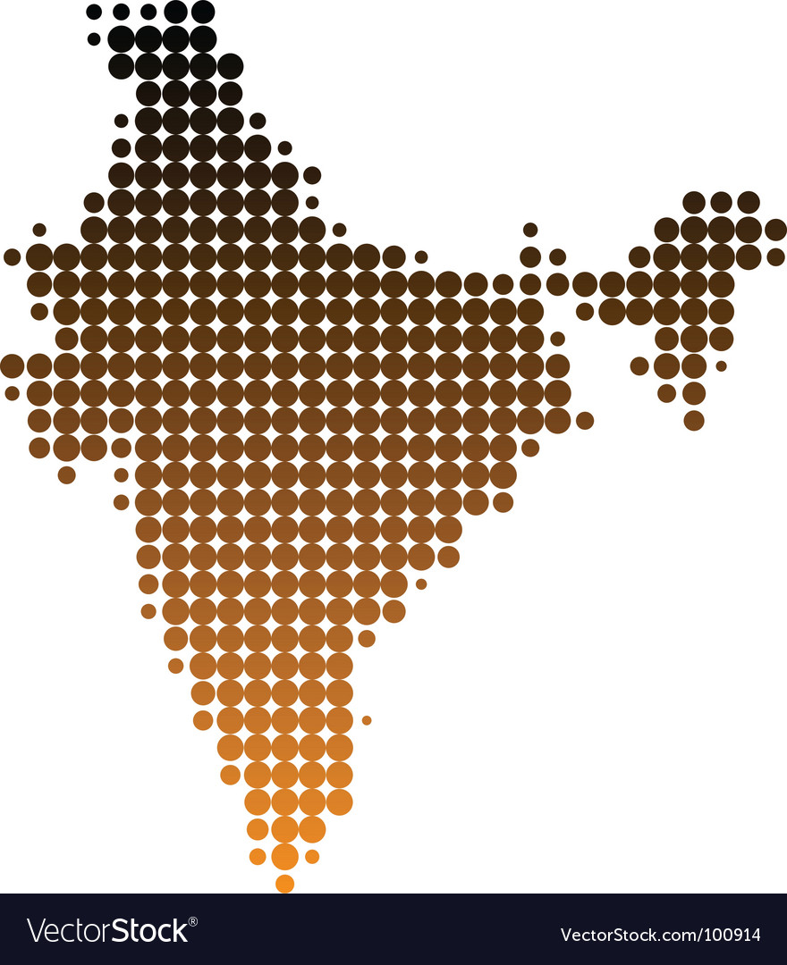 Map of india Royalty Free Vector Image - VectorStock