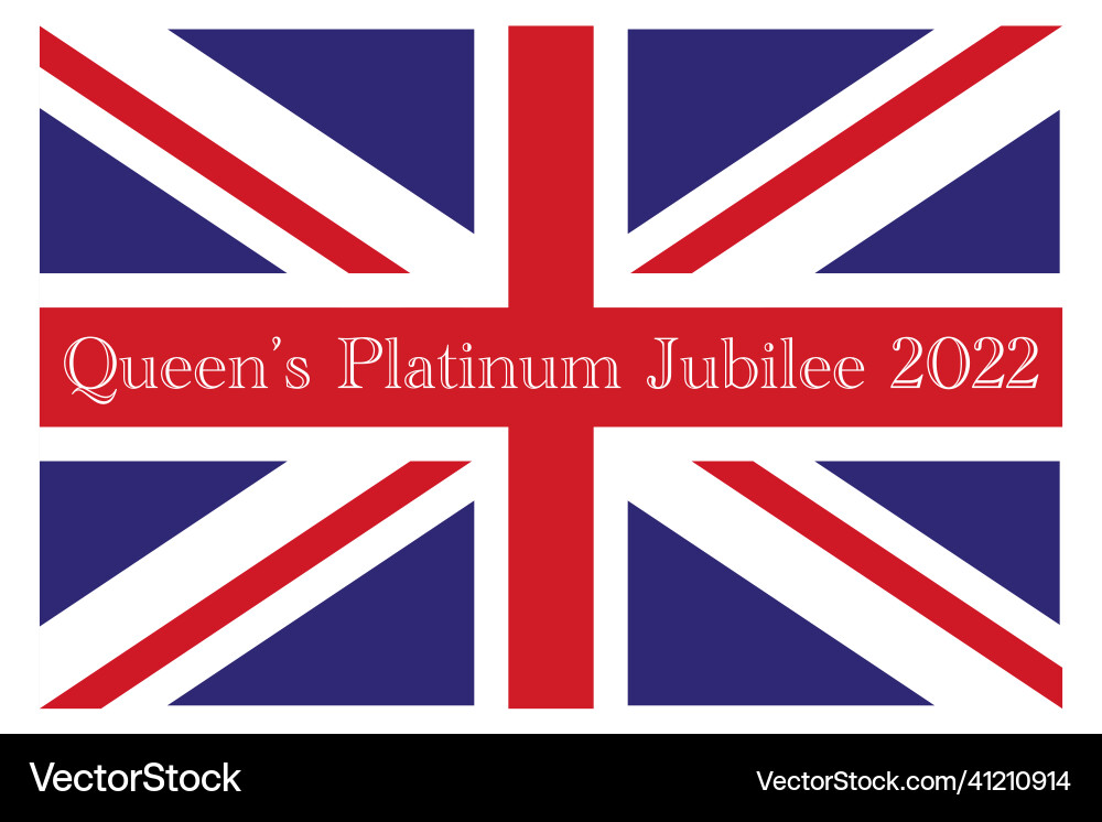 Queens platinum jubilee 2022 in her Royalty Free Vector
