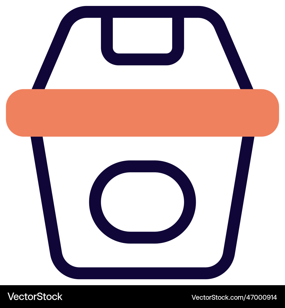 Small waste basket for dumping paper Royalty Free Vector