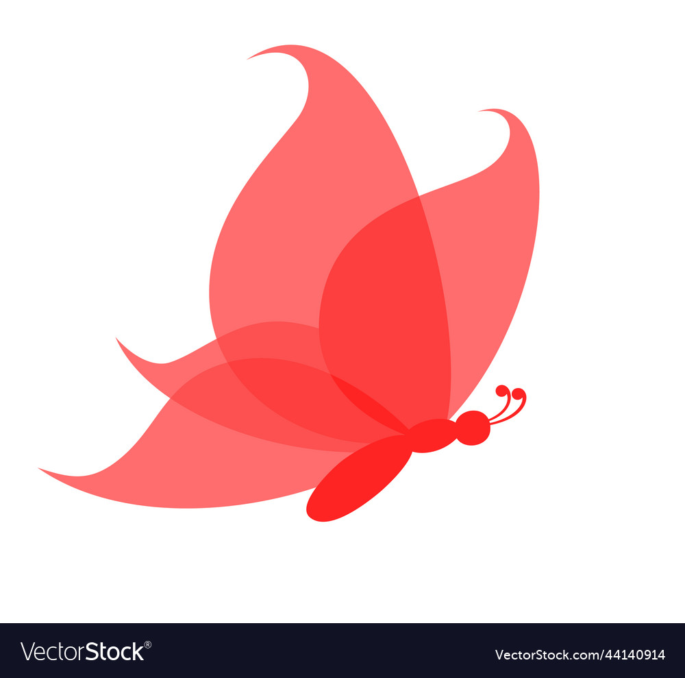 Symbol of stylized butterfly Royalty Free Vector Image