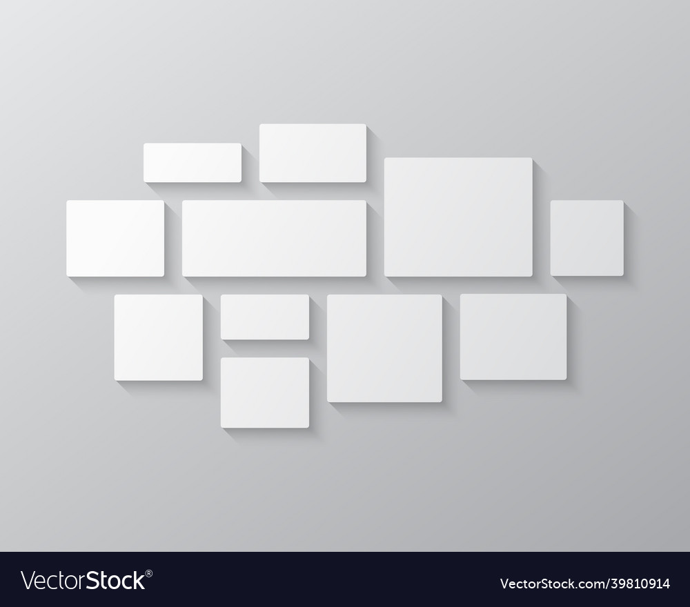 Template Collage Of Eleven Frames Images Photo Vector Image