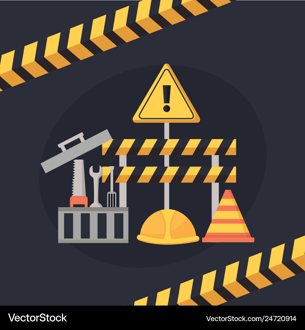 Worker construction equipment Royalty Free Vector Image
