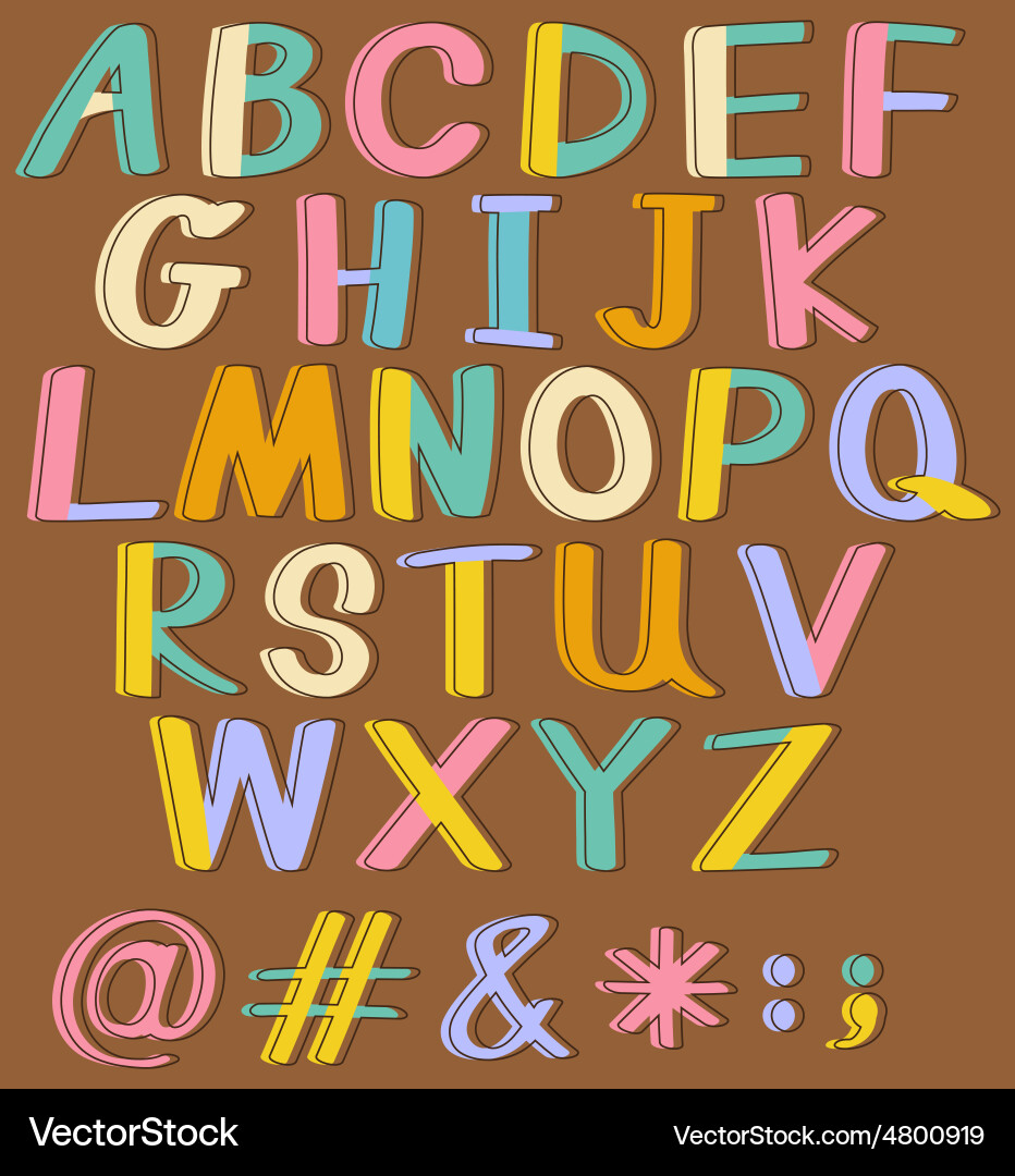 Alphabets Royalty Free Vector Image - VectorStock