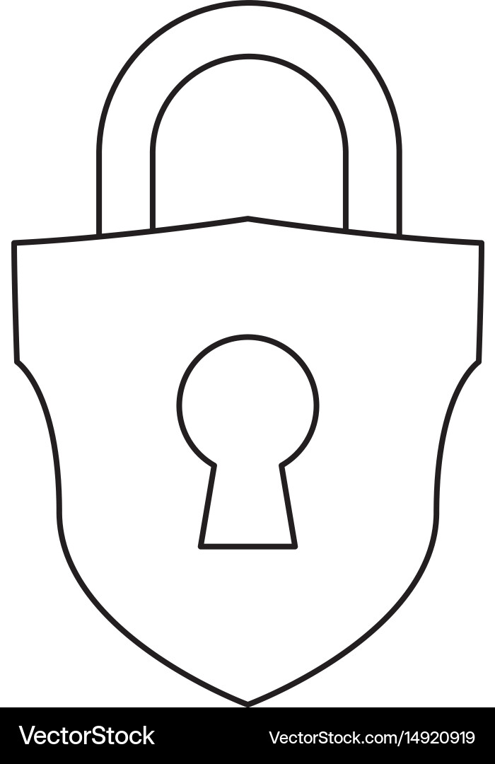 Padlock security object Royalty Free Vector Image