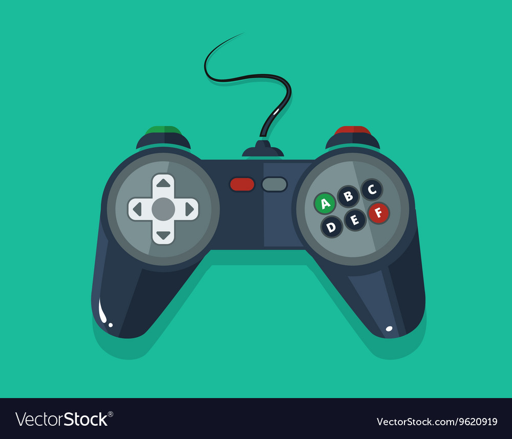 Picture of gamepad in flat style Royalty Free Vector Image